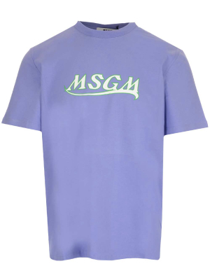 Msgm Logo Printed T-shirt