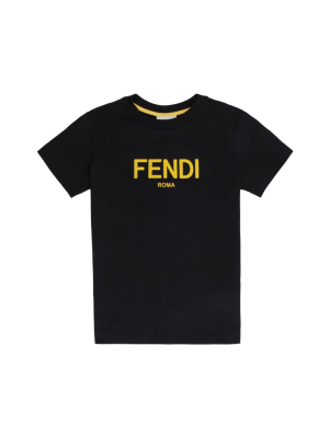 Fendi Kids Logo Detail T-shirt