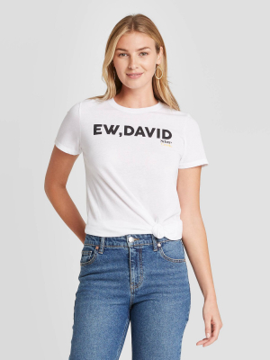 Women's Schitt's Creek Eww David Short Sleeve Graphic T-shirt - White