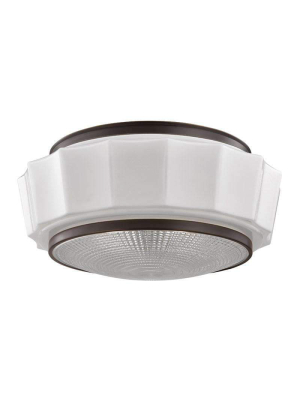 Odessa 3 Light Flush Mount Old Bronze