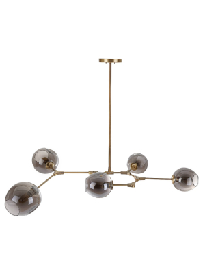 45" Corbett 5 Light Pendant Gray - Safavieh