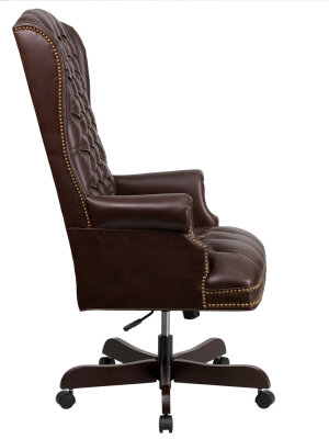 Executive Swivel Office Chair Brown - Flash Furniture