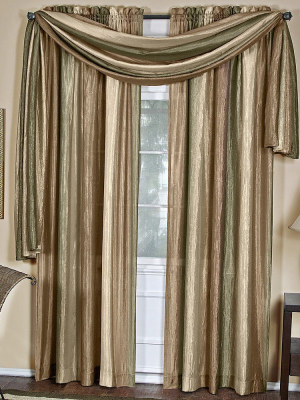 Goodgram Royal Ombre Crushed Semi Sheer Complete 3 Pc. Window Curtains & Scarf Set