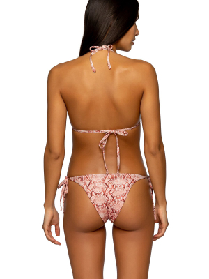 Bestswimwear By B Swim Pink Sand Python Salty Side Tie