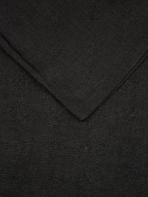 Organic Black Linen Fabric Per Meter