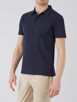Sunspel Riviera Polo Shirt, Navy