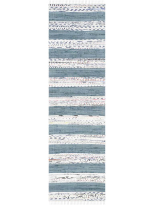 Montauk Stripe Ivory/gray Runner Rug