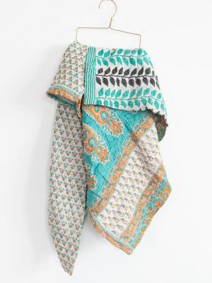 Connected Goods One-of-a-kind Kantha Baby Blanket No. 08235