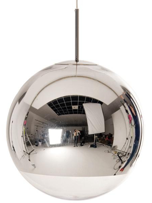 Mirror Ball Pendant Light: Chrome