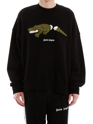 Palm Angels Logo Graphic Print Sweatshirt