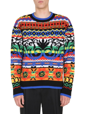 Moschino Patterned Crewneck Sweater