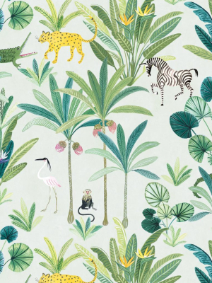 Animal Kingdom Wallpaper (two Roll Set) In Cream By Bethany Linz For Milton & King