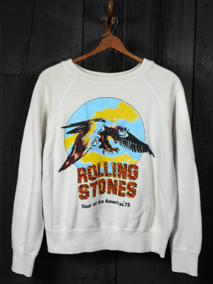 Rolling Stones Tour Of The Americas 1975 Shrunken Sweatshirt