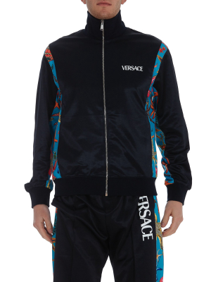 Versace Trésor De La Mer Print Zipped Sweatshirt