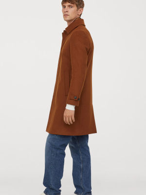 Wool-blend Car Coat