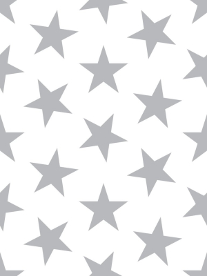 Lucky Star Wallpaper In Silver Metallic By Marley + Malek Kids