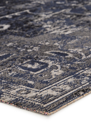 Isolde Indoor/ Outdoor Medallion Blue & Black Area Rug