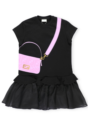 Fendi Kids Baguette Print T-shirt Dress