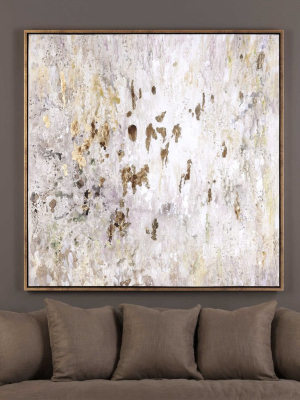 Golden Raindrops Modern Abstract Art