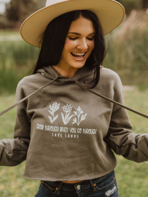 Grow Through Crop Top Hoodie