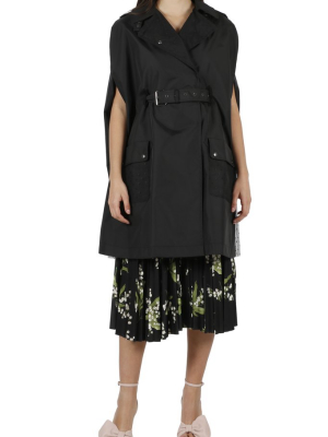Redvalentino Pleated Back Trench Cape