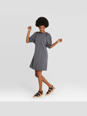 Women's Puff Short Sleeve T-shirt Dress - Universal Thread™