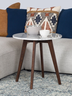 Riley Marble 20" Round Side Table