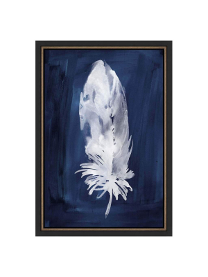 Indigo Feathers Iv Framed