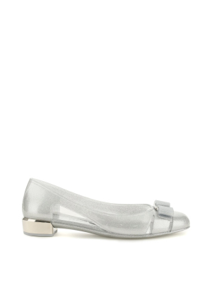 Salvatore Ferragamo Vara Bow Jelly Ballet Flats