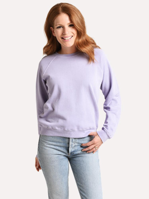 Monrow Women's Pintuck Raglan Pullover