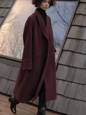 Oversized Stretch-wool Coat