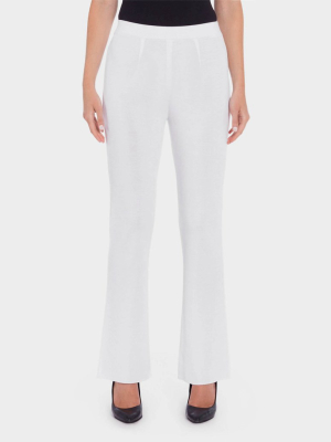 Bootcut Knit Pant, White