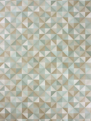 Sample Zirconia Wallpaper In Green Tones And Copper From The Belvoir Collection By Osborne & Little