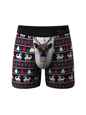 The Reindeer Caribou Lous | Navy Ball Hammock® Pouch Underwear