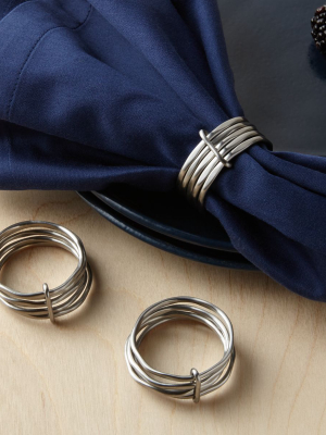 5-ring Silver Napkin Ring