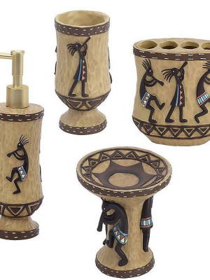 Kokopelli 4 Pc Bath Accessory Set