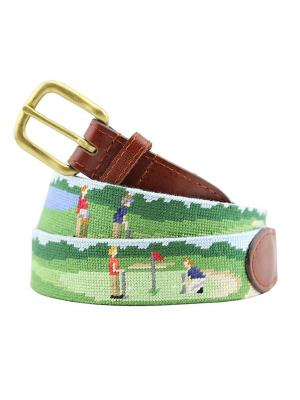 On The Links Needlepoint Belt