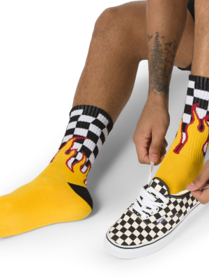 Flame Check Crew Sock