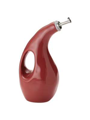 Rachael Ray 24oz Cucina Stoneware Extra Virgin Olive Oil Dispenser Bottle Red