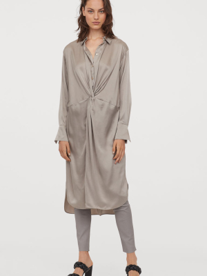 Silk Shirt Dress