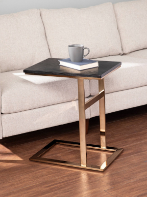 Rainer Contemporary C Table Black/champagne - Aiden Lane