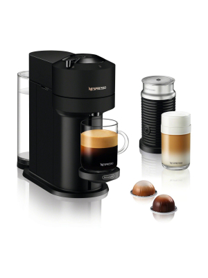 Nespresso Vertuo Next Coffee And Espresso Machine Bundle By De'longhi - Limited Edition Black Matte