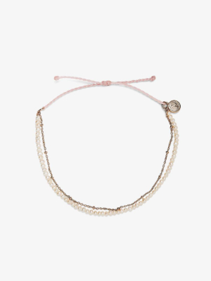 Bitty Pearl Chain Anklet