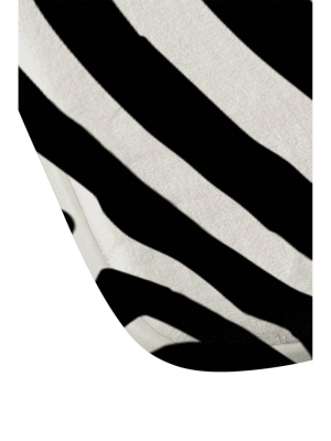 Natalie Baca Zebra Striped Memory Foam Bath Mat Black/white - Deny Designs