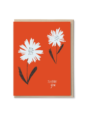 Two Daisies Thank You Card