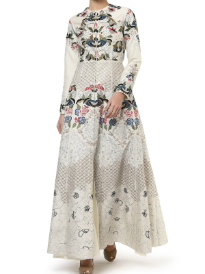 Floral Embroidered Gown