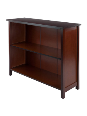 30" 3 Tier Milan Storage Shelf Or Bookshelf Long Walnut - Winsome