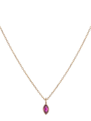 Marquise Ruby Wisp Necklace