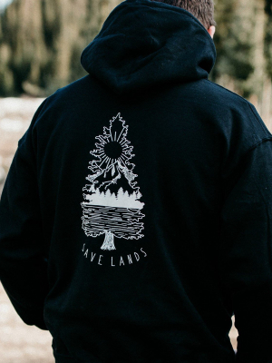 Men's Tree Scene (back Print) Hoodie