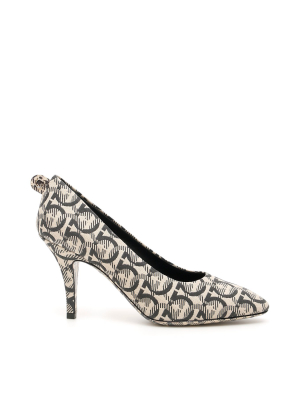 Salvatore Ferragamo Gancini Printed Pumps